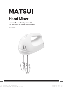 Manual Matsui M12HMW17E Hand Mixer