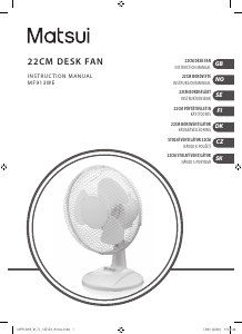 Návod Matsui MF913WE Ventilátor