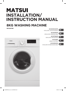 Manual Matsui M814WM18E Washing Machine