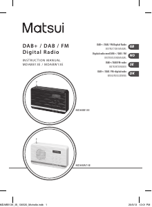 Bruksanvisning Matsui MDABB13E Radio