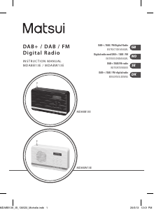 Bruksanvisning Matsui MDABW13E Radio