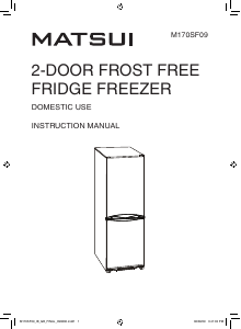 Manual Matsui M170SF09 Fridge-Freezer