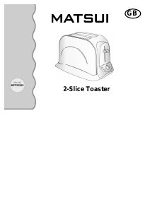 Manual Matsui MPT222SS Toaster