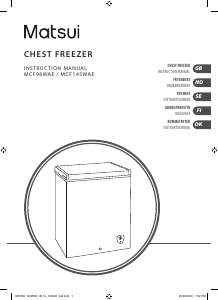 Manual Matsui MCF145WAE Freezer