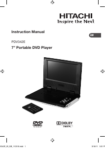 Manual Hitachi PDV342E DVD Player