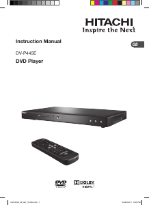 Manual Hitachi DVP445E DVD Player