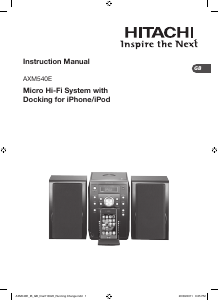 Manual Hitachi AXM540E Stereo-set