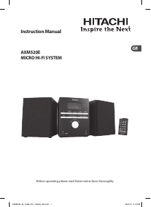 Manual Hitachi AXM520E Stereo-set