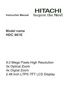 Handleiding Hitachi HDC-961E Digitale camera