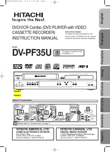 Mode d’emploi Hitachi DV-PF35U Combi DVD-vidéo