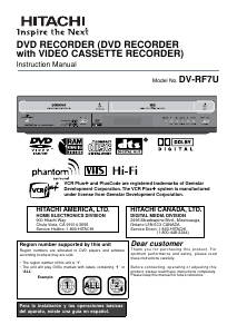 Handleiding Hitachi DVRF7U DVD-Video combinatie