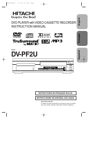 Manual de uso Hitachi DV-PF2U Reproductor DVD-Vídeo
