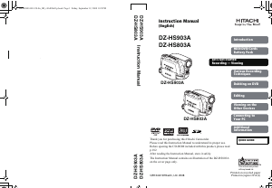 Handleiding Hitachi DZ-HS803A Camcorder