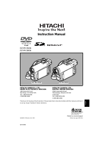 Manual Hitachi DZ-MV380A Camcorder