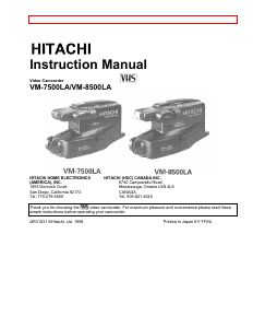 Manual Hitachi VM-7500LA Camcorder