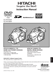 Manual Hitachi DZ-MV550A Camcorder