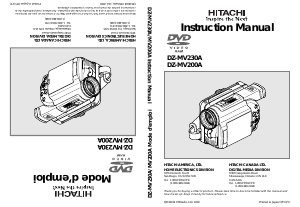 Manual Hitachi DZ-MV200A Camcorder