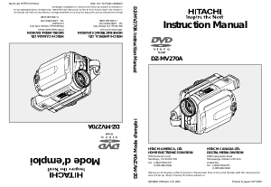 Handleiding Hitachi DZ-MV270A Camcorder