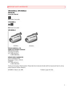 Manual Hitachi VM-E455LA Camcorder