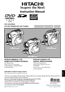 Manual Hitachi DZ-GX20MA Camcorder