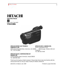 Manual Hitachi VM-E230A Camcorder