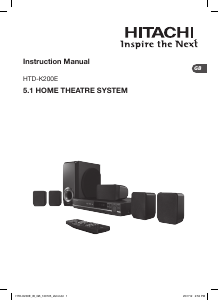 Manual Hitachi HTD-K200E Home Theater System