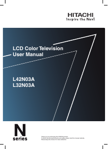 Manual Hitachi L42N03A LCD Television