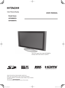 Manual Hitachi 42PD8800 Plasma Television