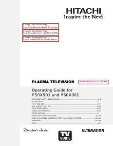 Manual Hitachi P50X901 Plasma Television