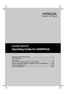 Manual Hitachi 42HDM12A Plasma Monitor