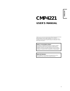 Handleiding Hitachi CMP4221U Plasma monitor