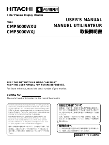 Manual Hitachi CMP5000WXU-512 Plasma Monitor