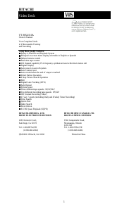 Handleiding Hitachi VT-MX4510A Videorecorder