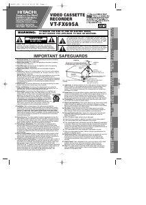 Manual Hitachi VT-FX695A Video recorder