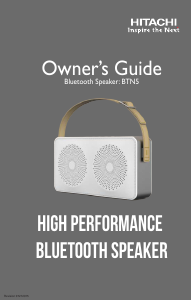 Manual Hitachi BTN5 Speaker