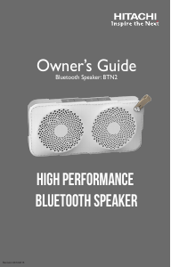 Manual Hitachi BTN2 Speaker