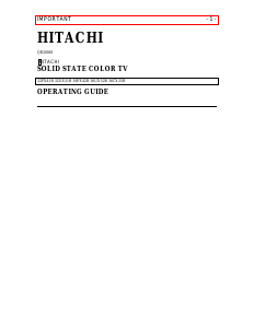 Manual Hitachi 32FX41B Television