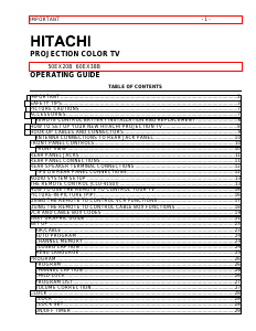 Handleiding Hitachi 50EX20B Televisie