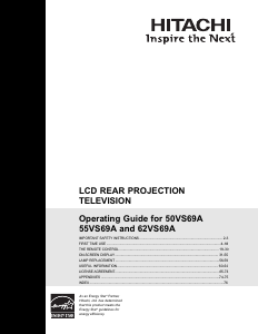 Manual Hitachi 50VS69A Television