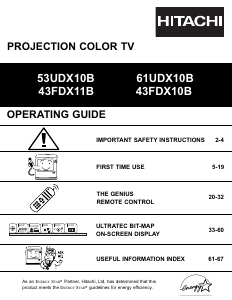 Manual Hitachi 43FDX10B Television