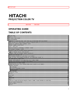 Manual Hitachi 46GX01B Television