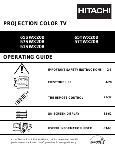 Handleiding Hitachi 51SWX20B Televisie