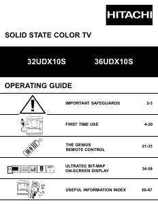 Manual Hitachi 36UDX10S Television