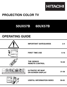Manual Hitachi 50UX57B Television