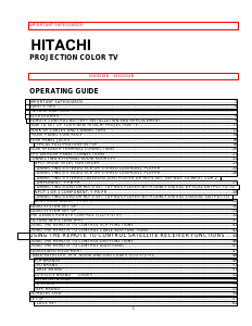 Manual Hitachi 53SDX01B Television