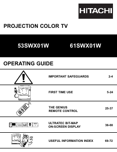 Manual Hitachi 53SWX01W Television