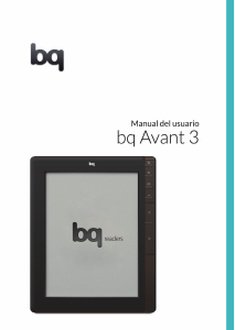 Manual de uso bq Avant 3 E-reader