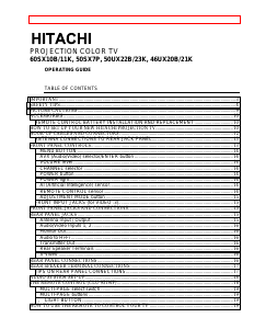 Handleiding Hitachi 60SX10B Televisie