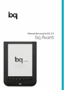 Manual de uso bq Avant E-reader