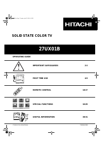 Manual Hitachi 27UX01B Television